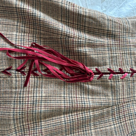 With Jean Brown and Red Mini Dress - Picture 6 of 7